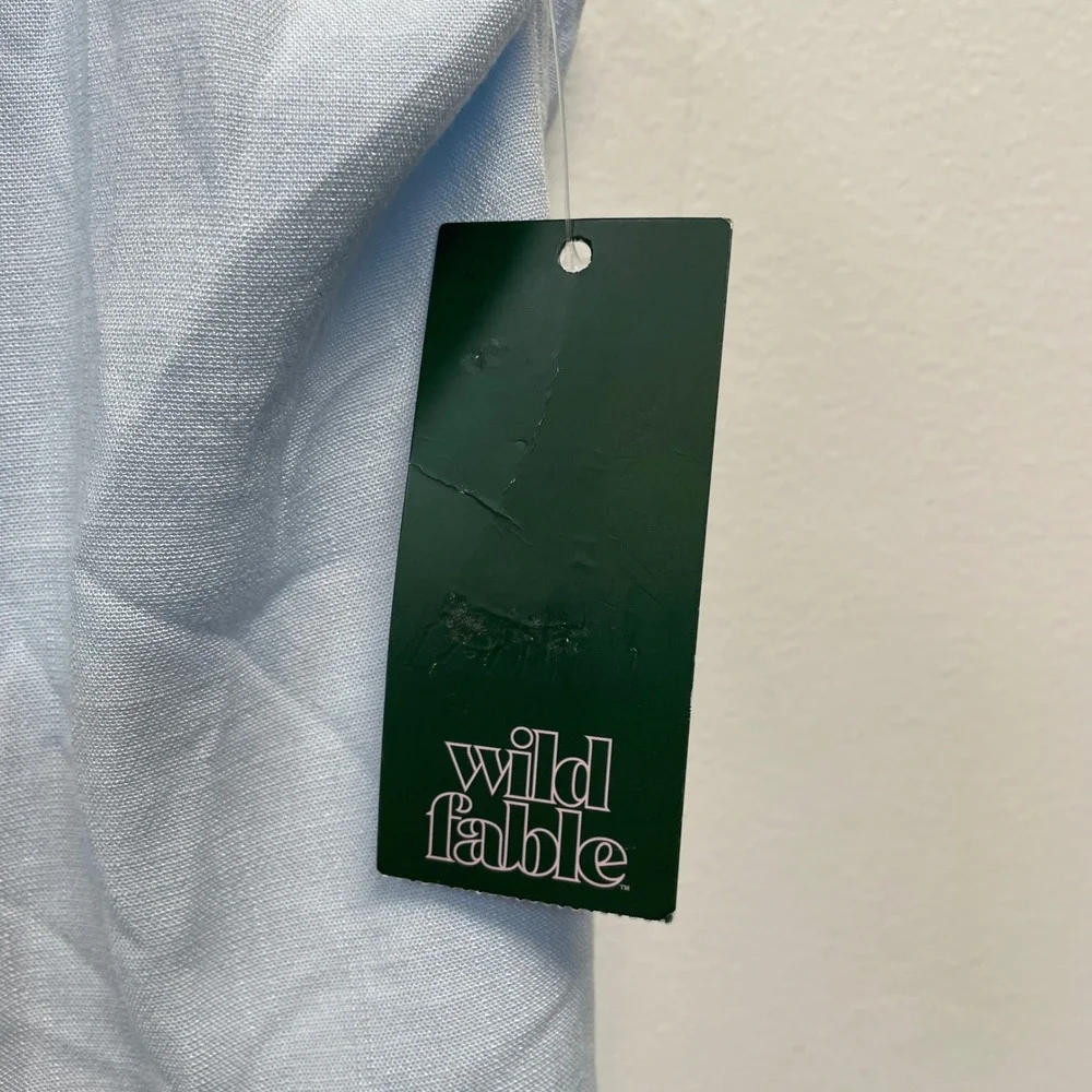 Wild Fable Women's Light Blue Smocked Back Sleeveless Romper Size XXL - Picture 3 of 6